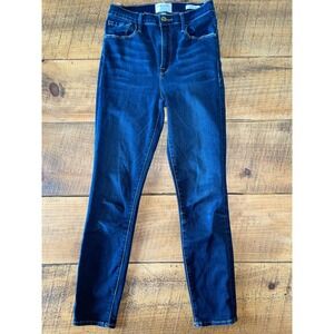 Womens Frame Ali High Rise Cigarette Slim Leg‎ Blue Jean Size 25